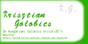 krisztian golobics business card